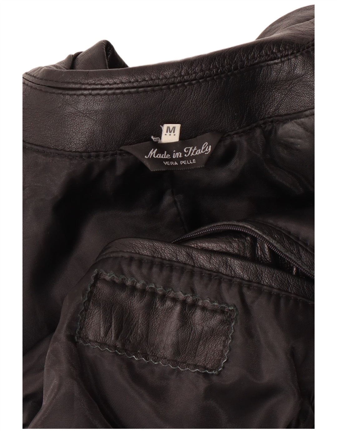 Vintage Herren Lederjacke UK 38 Medium Black Leather Classic