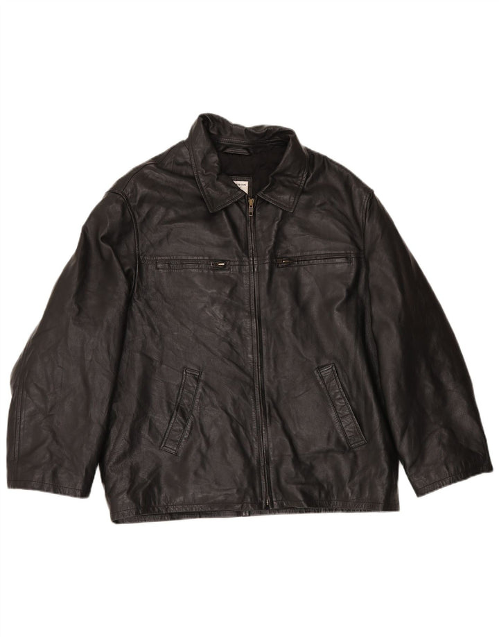 CONBIPEL Herren Free Heron Lederjacke IT 50 Großes schwarzes Leder