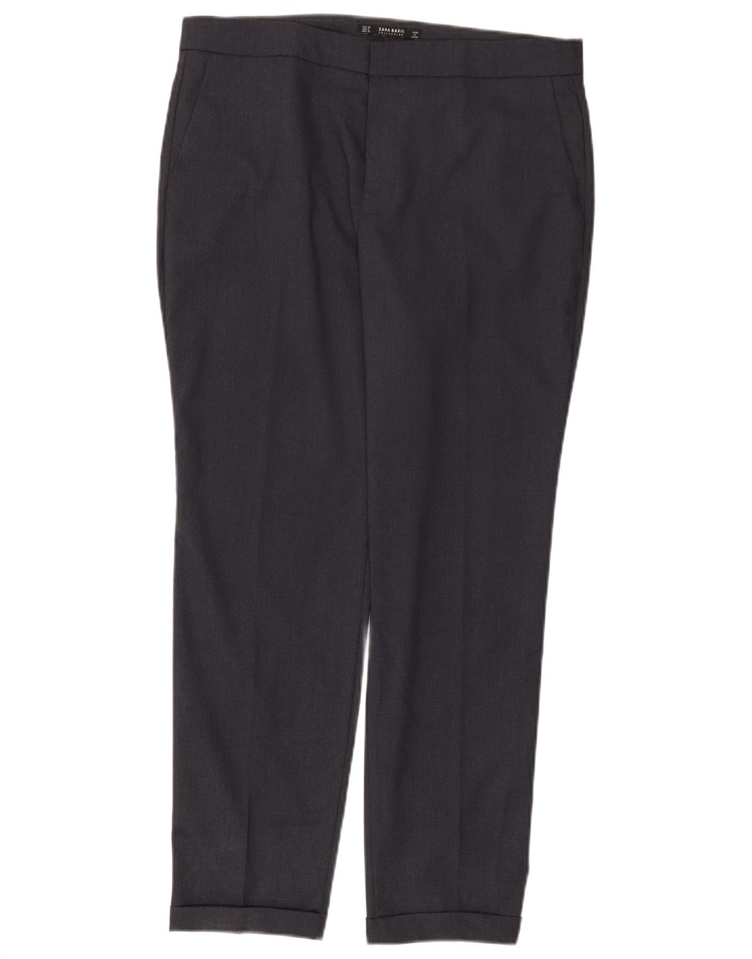 Zara Slim Chino-Hose für Damen, EU 40, Mittel W30 L27, Marineblau, Polyester