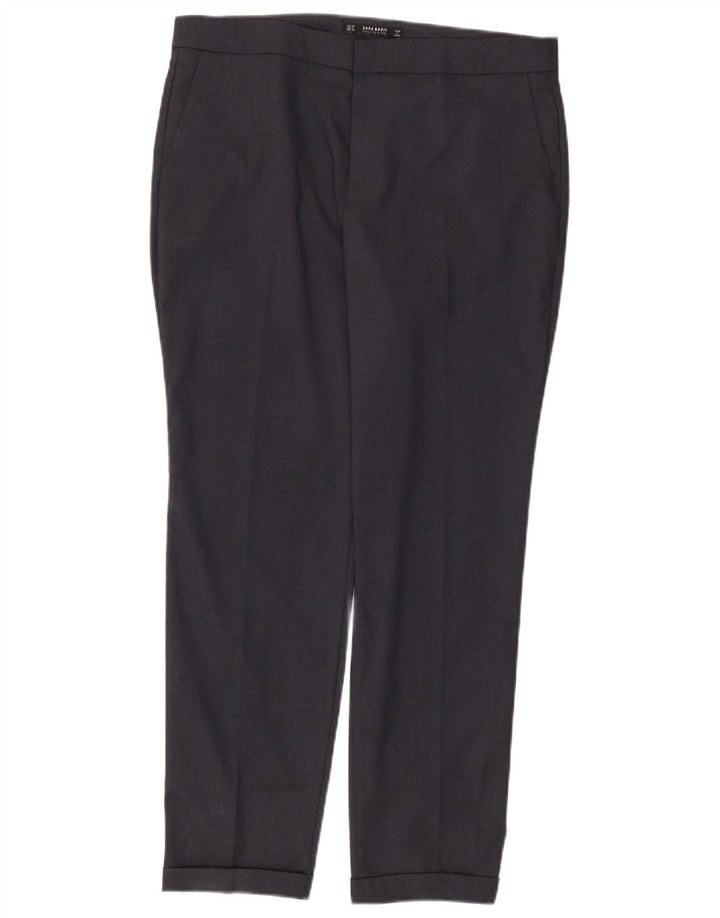 Zara Slim Chino-Hose für Damen, EU 40, Mittel W30 L27, Marineblau, Polyester