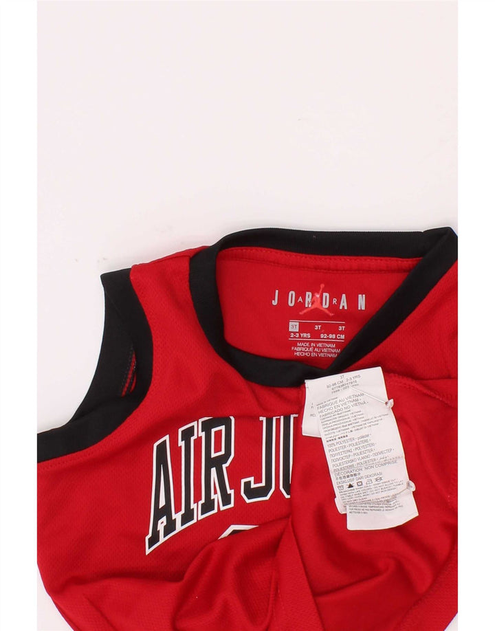 Jordan Jungen-Top mit Grafik, 2–3 Jahre, rotes Polyester