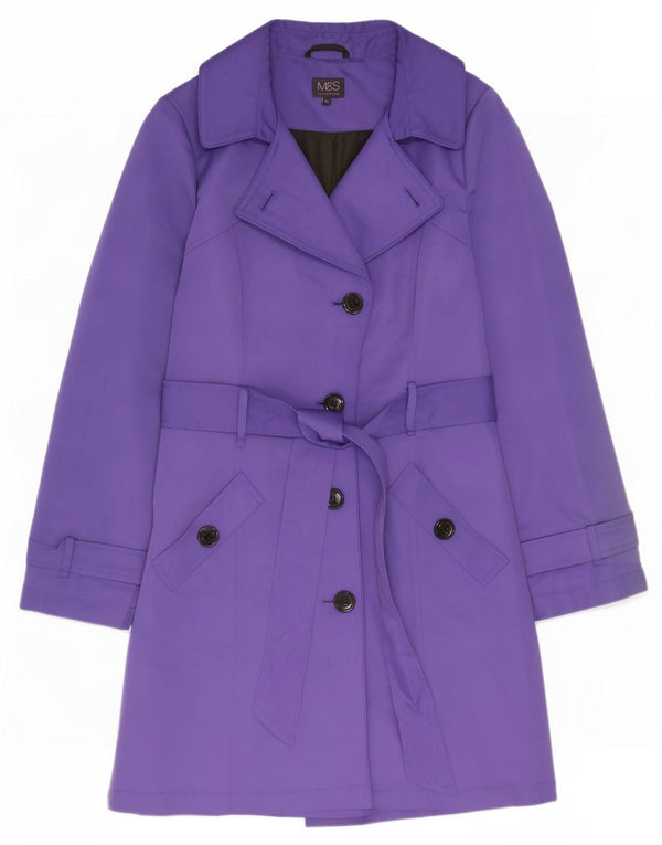 Marks & Spencer Damen Trenchcoat UK 12 Mittellila Polyester