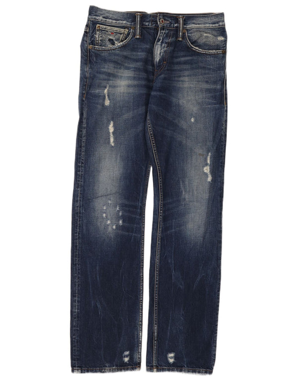 Tommy Hilfiger Damen Ryder Distressed Regular Straight Jeans W29 L32 Blau