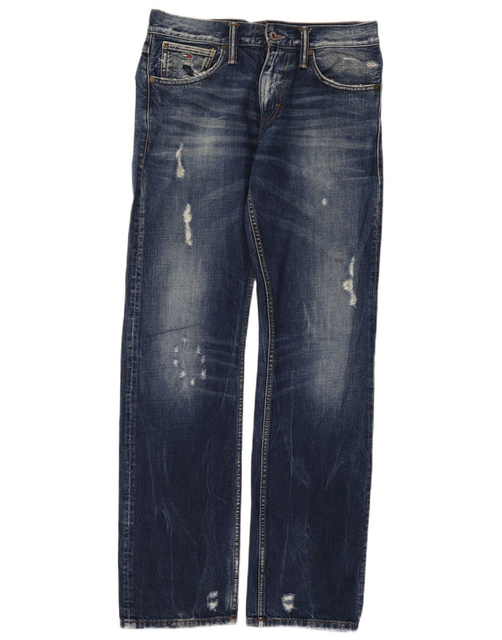 Tommy Hilfiger Damen Ryder Distressed Regular Straight Jeans W29 L32 Blau