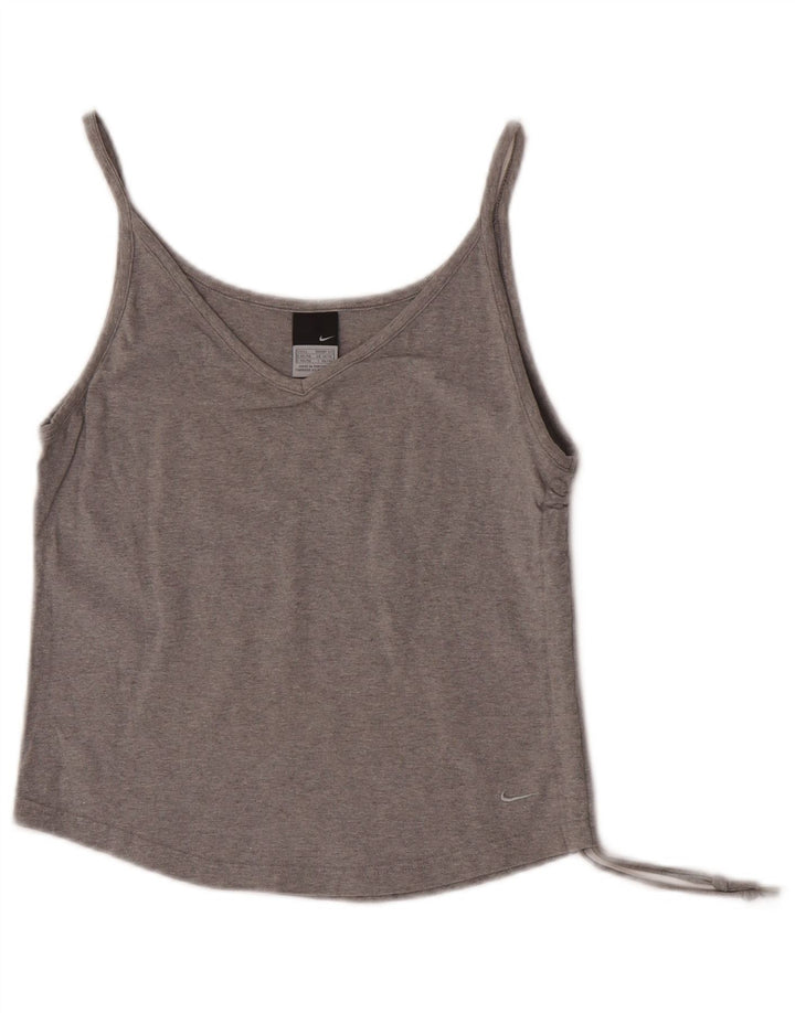 Nike Damen Crop Cami Top UK 14/16 Large Grau