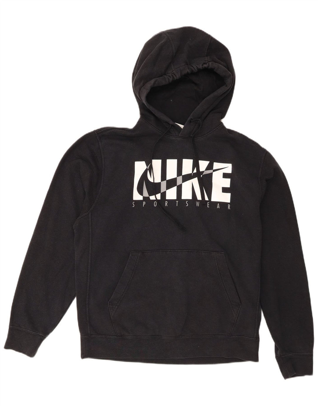 Nike Herren-Kapuzenpullover mit Grafik, mittelschwarz, Baumwolle