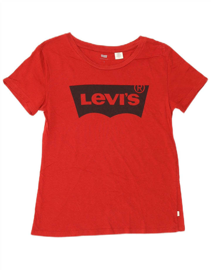 Levi's Damen-T-Shirt mit Grafik, UK 10, Größe S, Rot