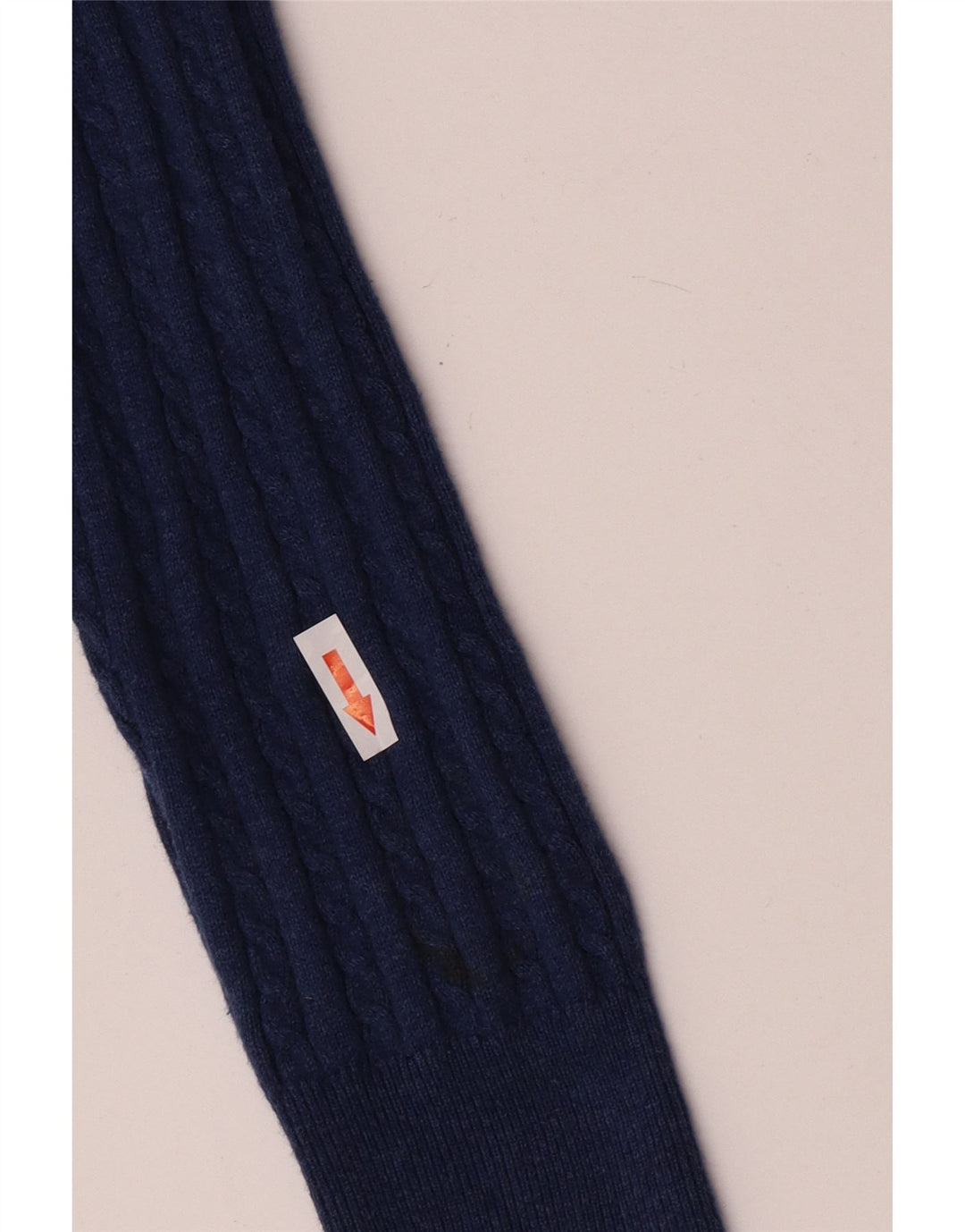 Massimo Dutti Damen-Pullover mit Schalkragen, Gr. 18, XL, blaue Baumwolle