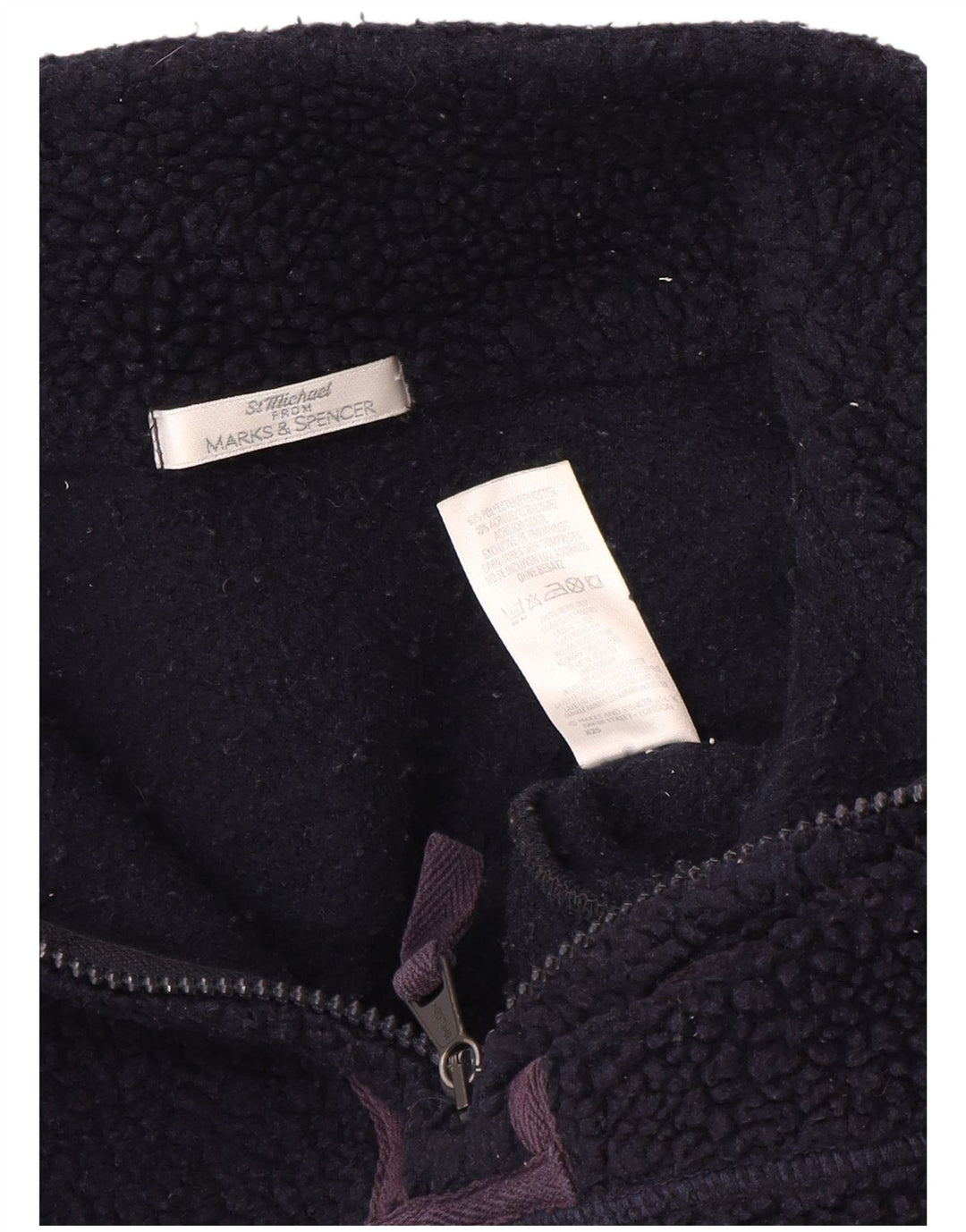 Marks & Spencer Damen Übergroßer Fleecepullover UK 12 Medium Marineblau
