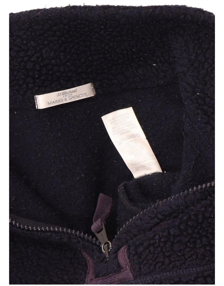 Marks & Spencer Damen Übergroßer Fleecepullover UK 12 Medium Marineblau