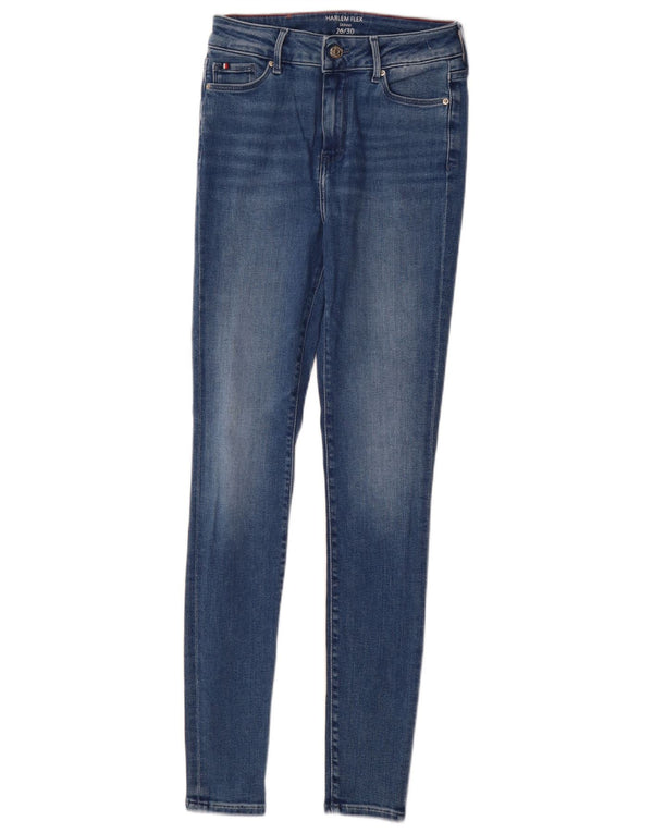 Tommy Hilfiger Damen Harlem Super Skinny Jeans W26 L30 Blaue Baumwolle