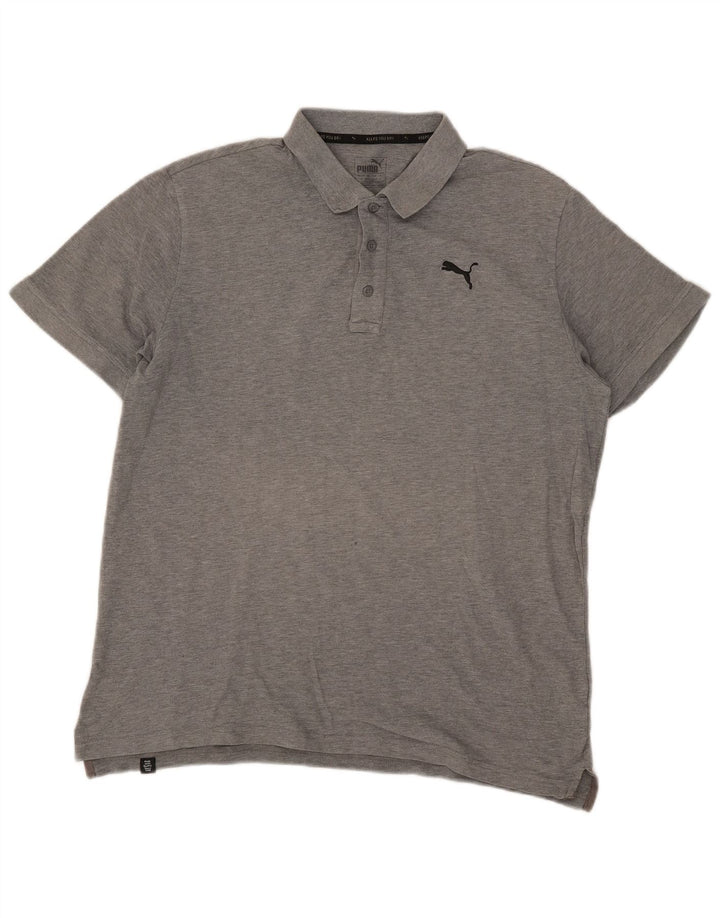 Puma Herren Poloshirt Große graue Baumwolle