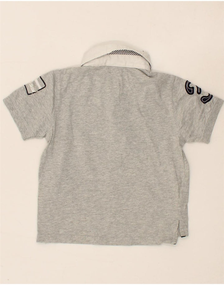 GEOX Boys Graphic Polo Shirt 2-3 Years Grey Cotton Vintage Geox and Second-Hand Geox from Messina Hembry 