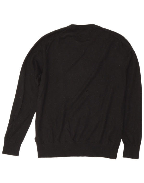 Calvin Klein Damen-Pullover mit Rundhalsausschnitt, UK 16, große schwarze Wolle