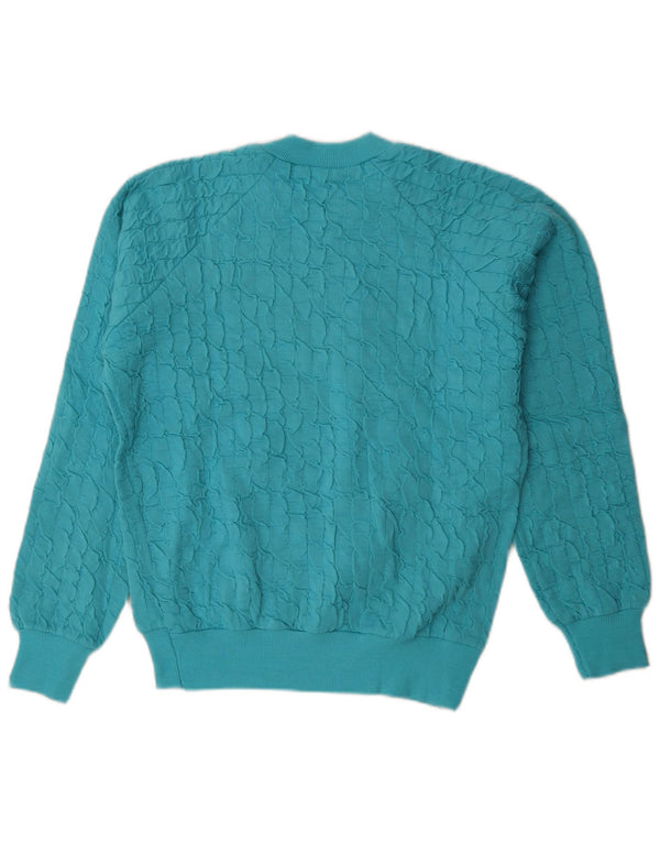 Vintage Damen-Sweatshirt mit Reißverschluss, UK 18, XL, Türkis