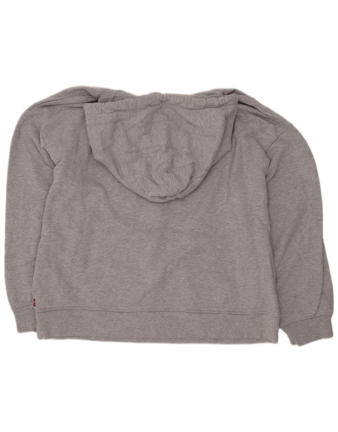 Levi's Womens Graphic Oversized Hoodie Pullover UK 14 Large Grau meliert