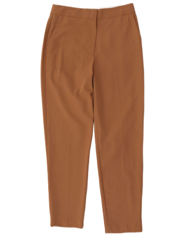 Topshop Damen Tapered Chino Hose UK 8 Small W26 L27 Braun Polyester