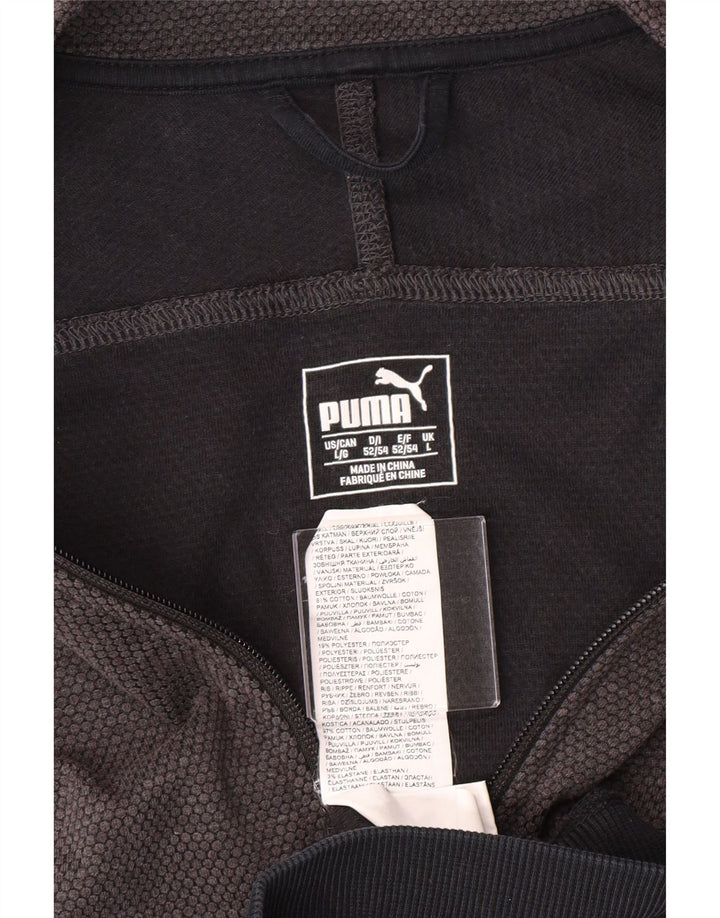 Puma Herren-Trainingsanzug-Top-Jacke, große graue Baumwolle