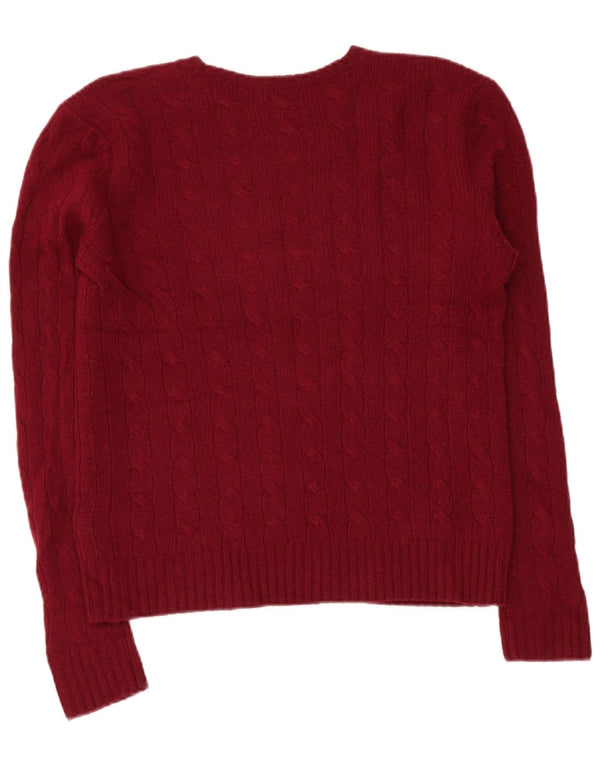 Polo Ralph Lauren Damen-Pullover mit U-Boot-Ausschnitt, UK 14, mittlere kastanienbraune Wolle