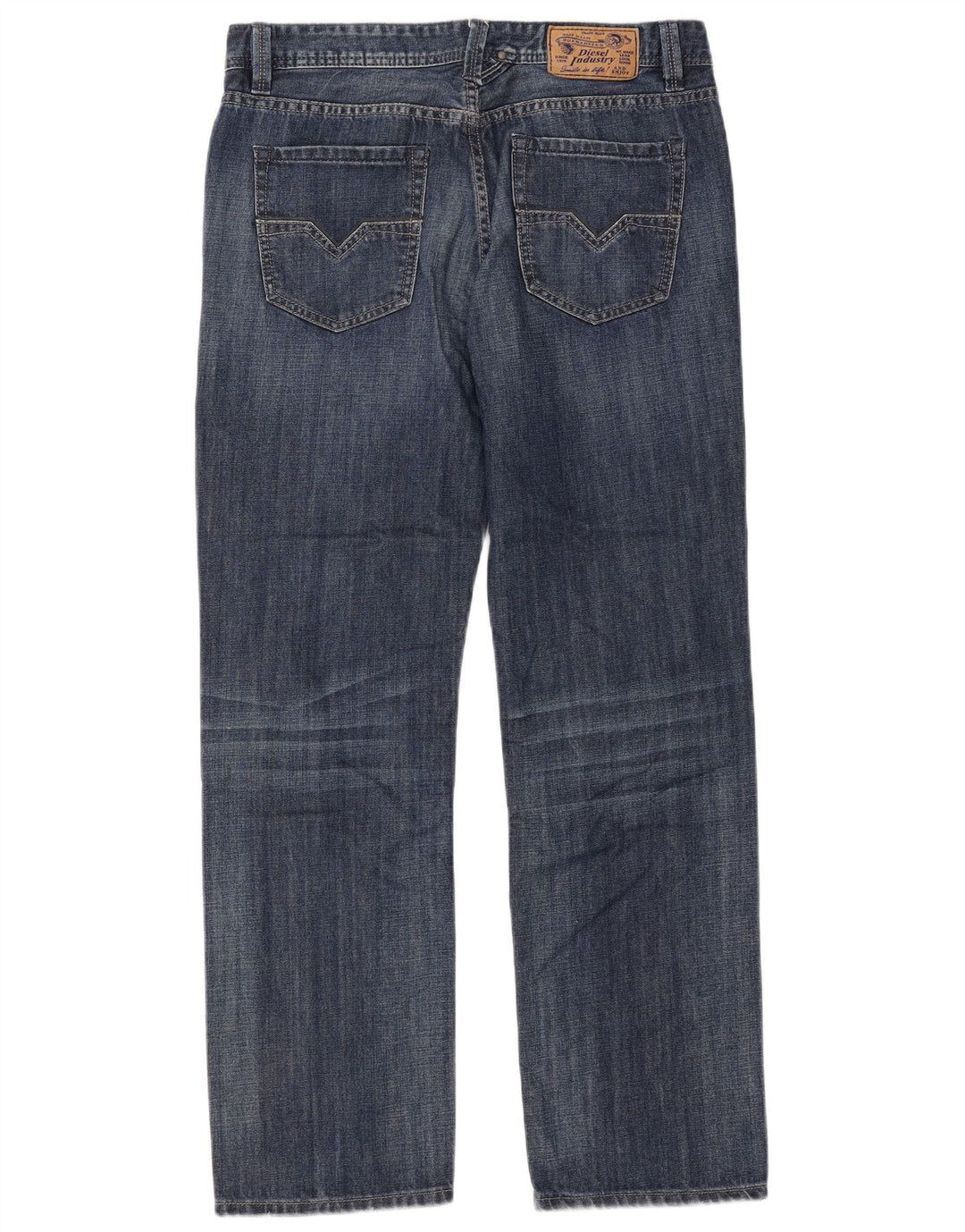Diesel Herren Larkee Straight Jeans W33 L32 Blaue Baumwolle