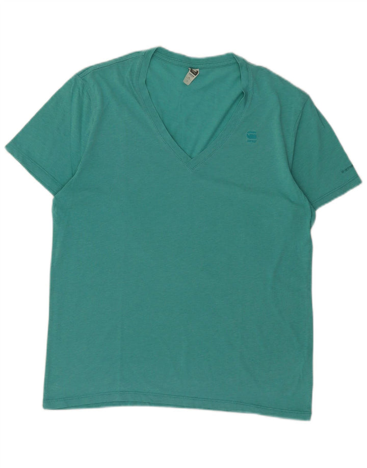 G-Star Herren T-Shirt Top Medium Türkis Baumwolle