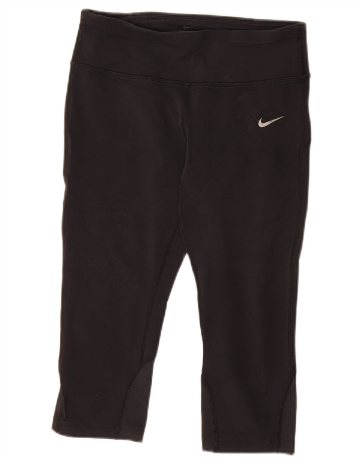 Nike Damen Dri Fit Capri-Leggings UK 8 Small Schwarz Nylon