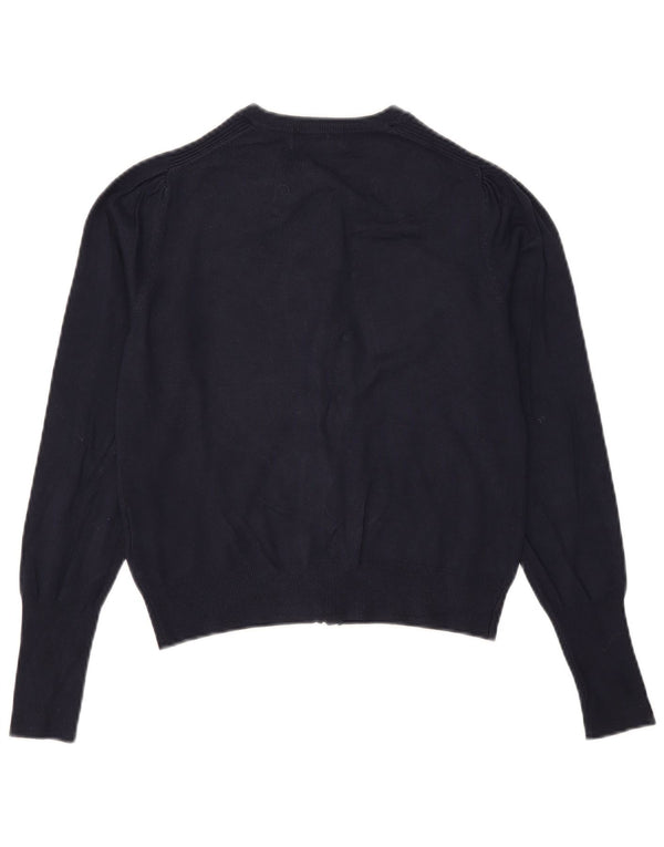Marks & Spencer Damen Crop Cardigan Pullover UK 10 Small Marineblaue Viskose