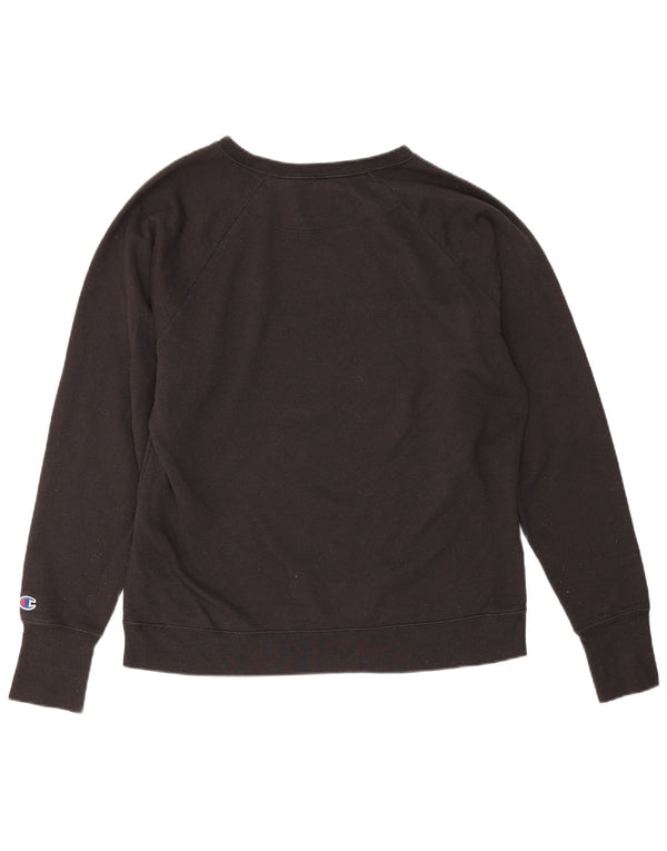 Champion Damen Grafik-Sweatshirt-Pullover UK 18 XL Schwarz Polyester