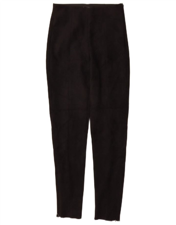 ZARA Damen Skinny Freizeithose XS W24 L27 Schwarz