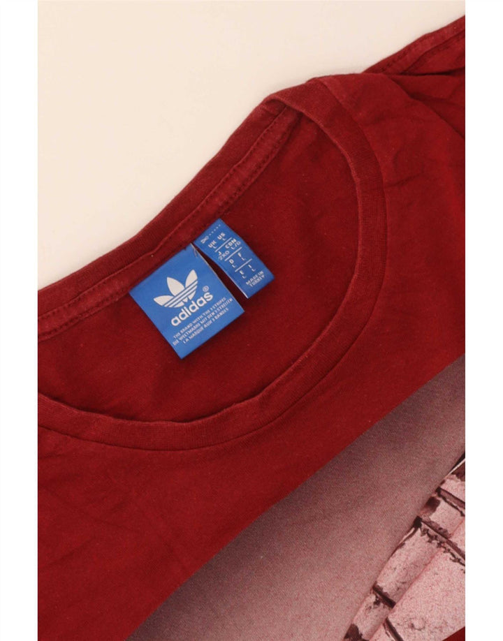 Adidas Herren Grafik T-Shirt Top Large Rot