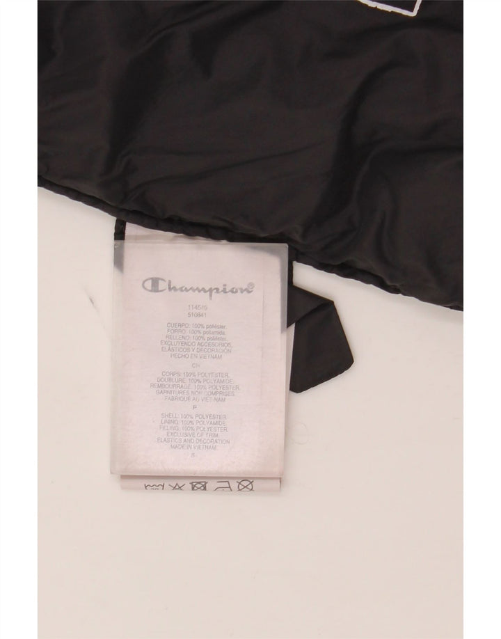 Champion Damen-Jacke mit Kapuze, gepolstert, UK 10, Größe S, Schwarz, Polyester