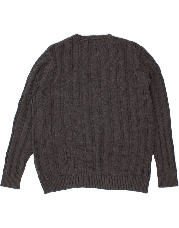 NAUTICA Mens Crew Neck Jumper Sweater Large Grey Cotton Vintage Nautica and Second-Hand Nautica from Messina Hembry 