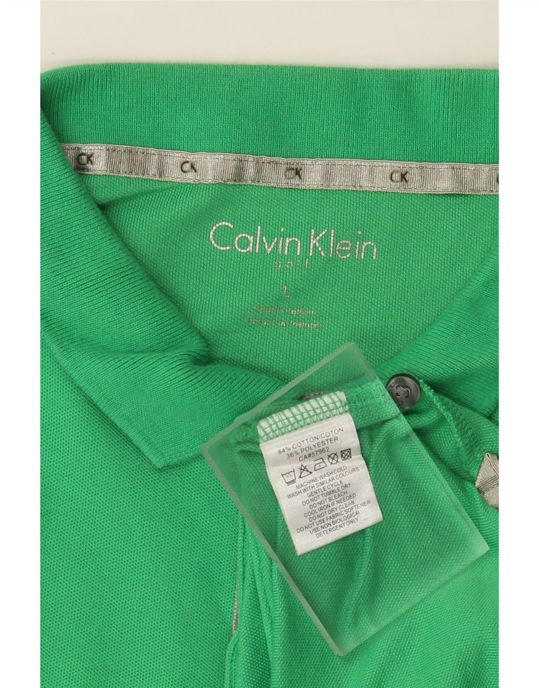 CALVIN KLEIN Herren Poloshirt Große grüne Baumwolle