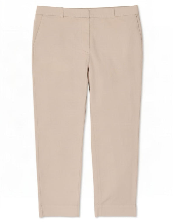 Marks & Spencer Damen gerade verkürzte Hose UK 14 Large W34 L25 Weiß