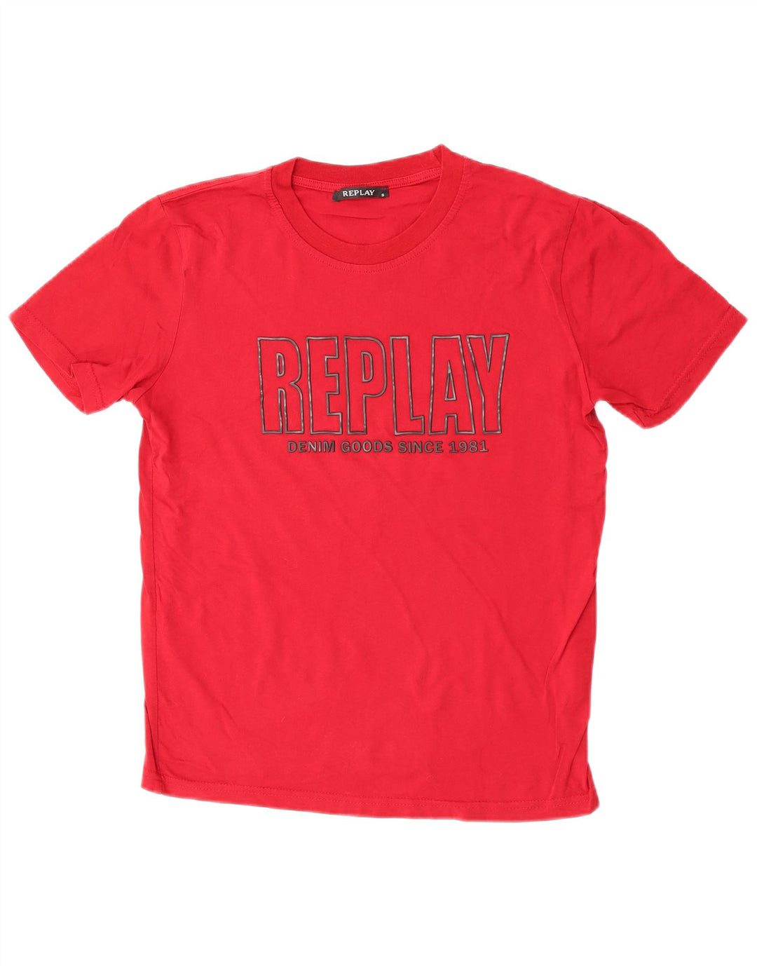 Replay Herren-T-Shirt mit Grafik, Größe S, Rot, Baumwolle