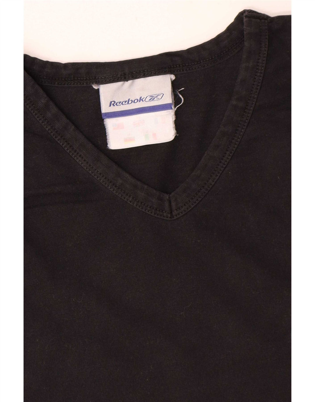 Reebok Damen T-Shirt Top UK 12 Medium Schwarz
