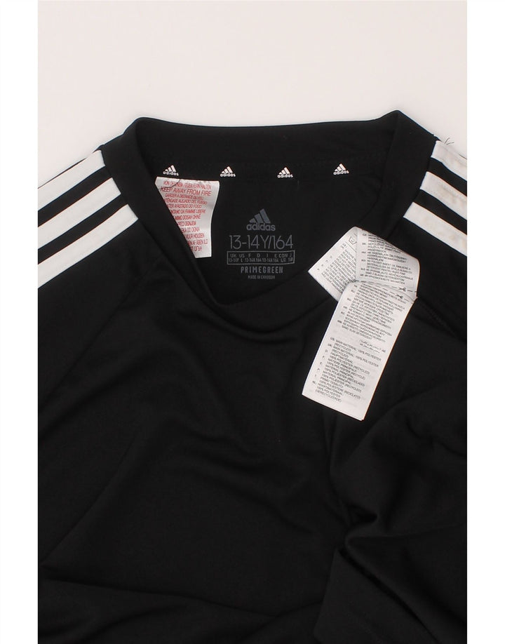 Adidas Jungen Aeroready T-Shirt Top 13–14 Jahre, schwarzes Polyester