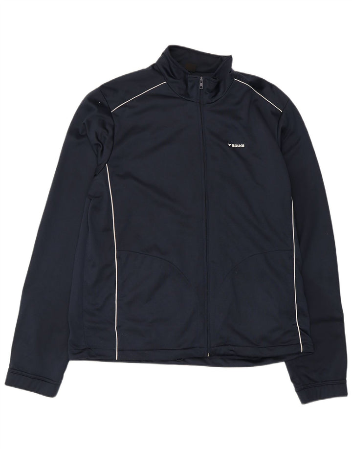 Brugi Herren-Trainingsanzug-Oberteil, Jacke, XL, Marineblau, Polyester