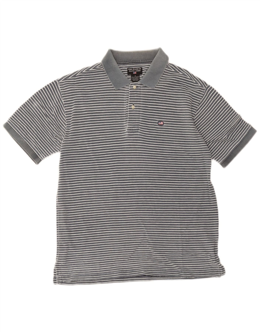 Polo Ralph Lauren Herrenhemd aus mittelblauer Nadelstreifen-Baumwolle