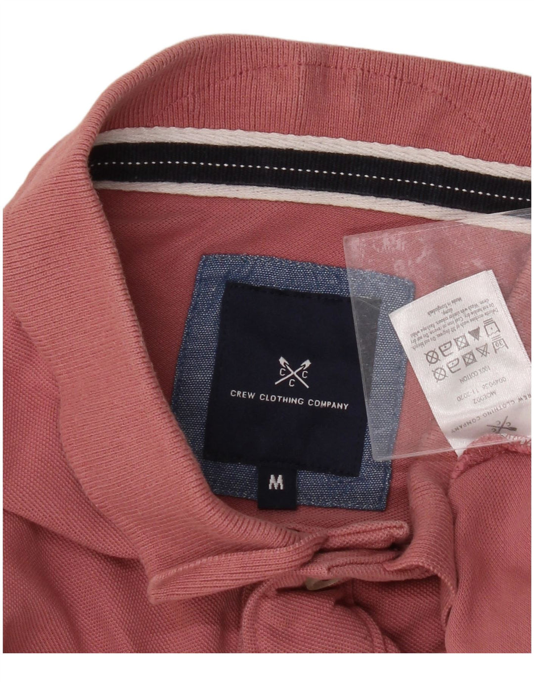 CREW CLOTHING Mens Polo Shirt Medium Pink Cotton