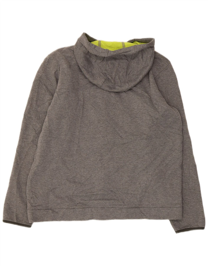 EDDIE BAUER Herren-Kapuzenpullover mit Reißverschluss, groß, grau, Polyester
