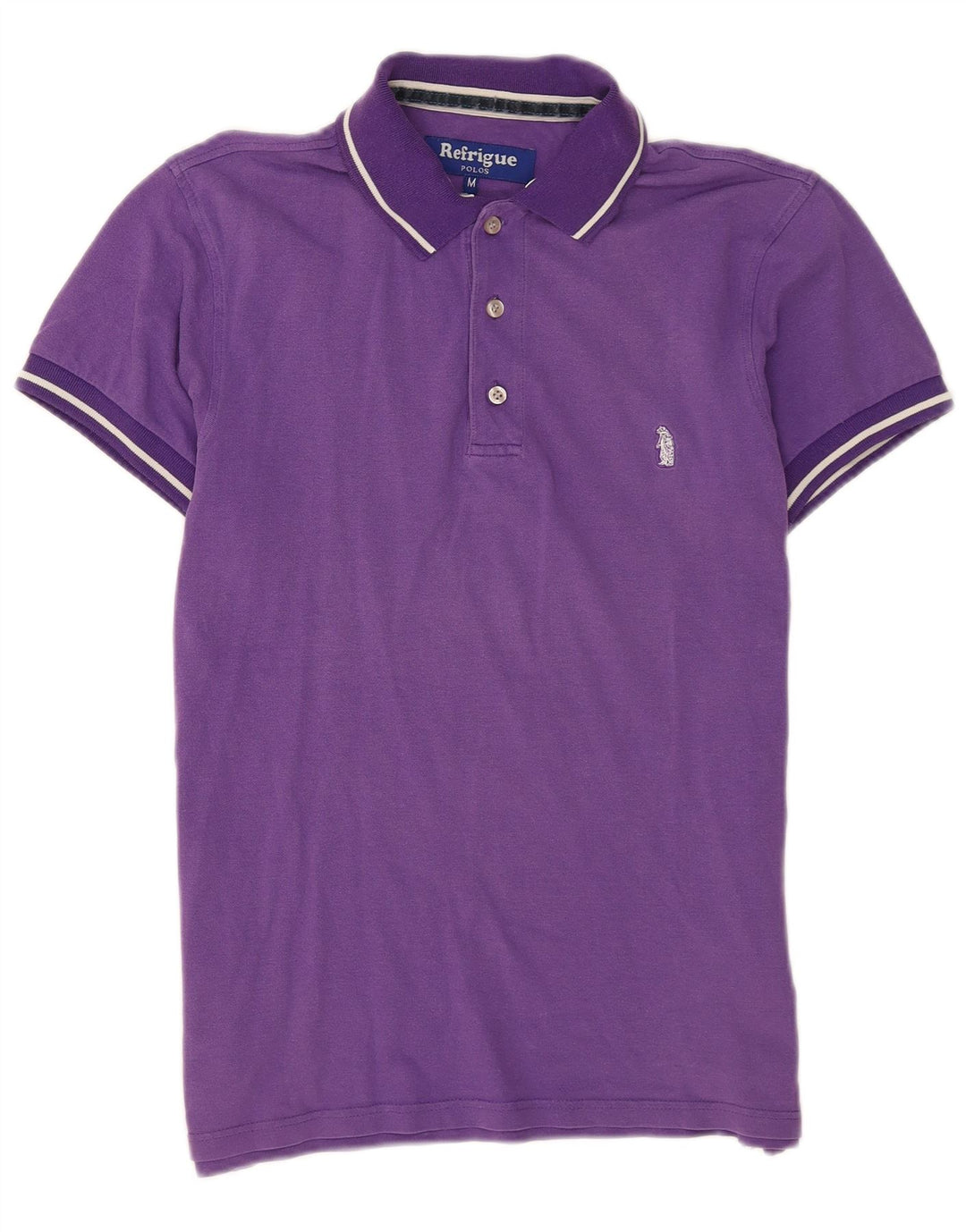Refrigue Herren-Poloshirt aus mittelvioletter Baumwolle