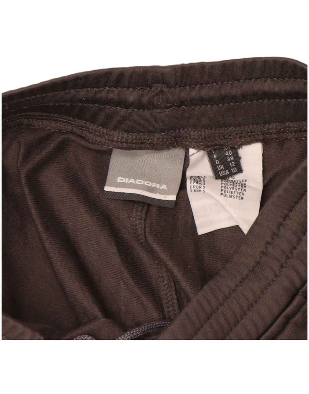 DIADORA Damen-Trainingshose, UK 12, mittelgraues Polyester