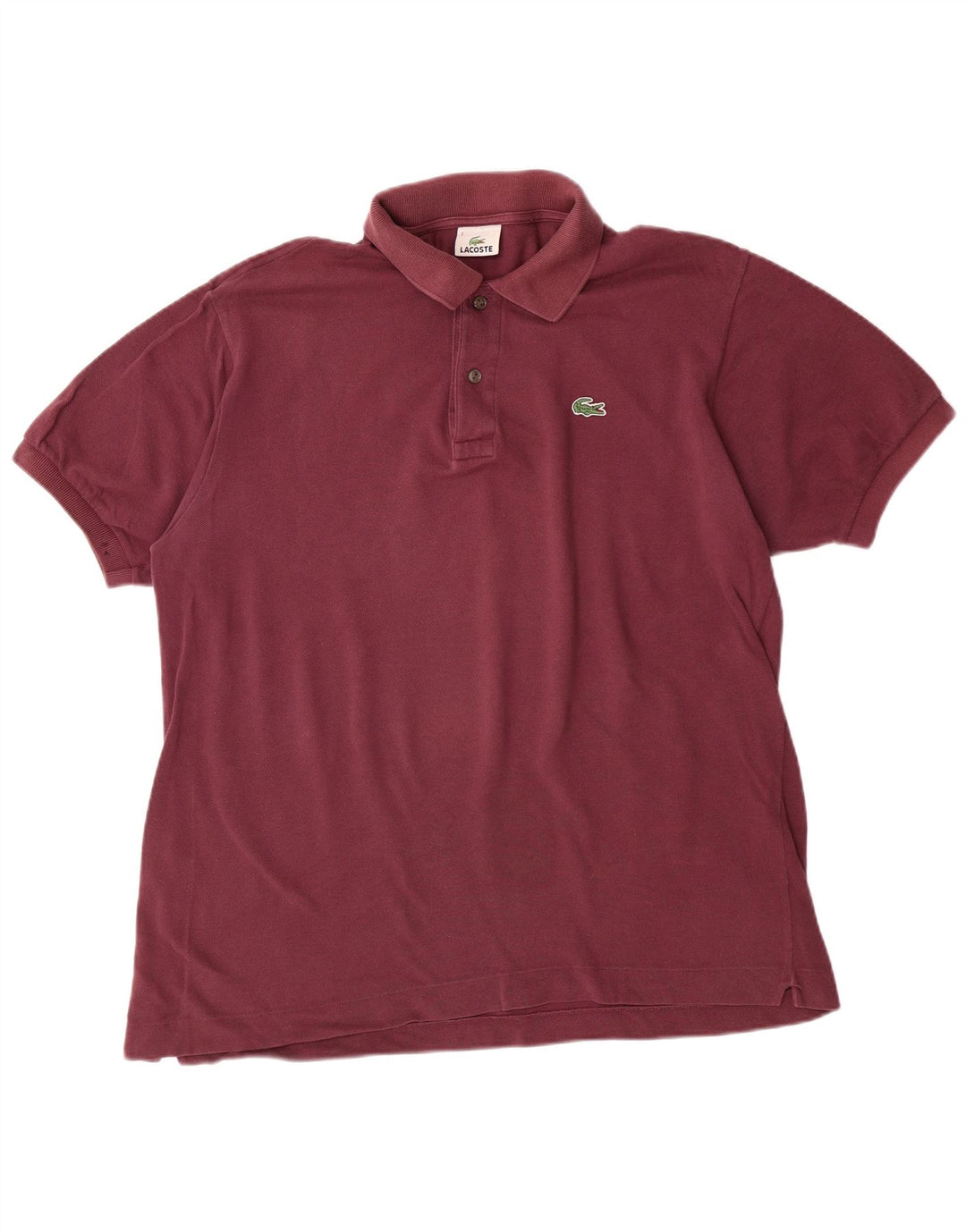 LACOSTE Herren-Poloshirt, Größe 5, große kastanienbraune Baumwolle