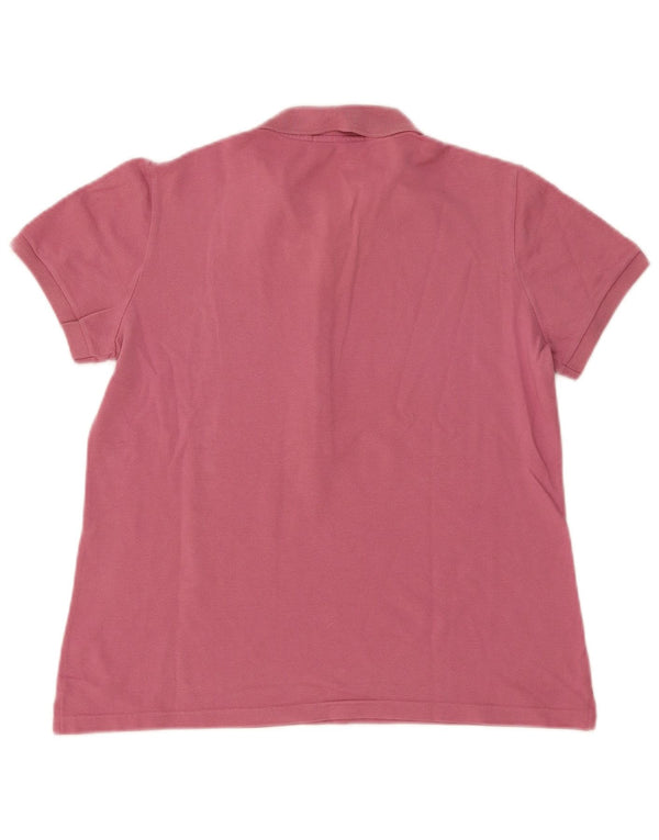 Lacoste Damen-Poloshirt, Größe 44, große rosa Baumwolle