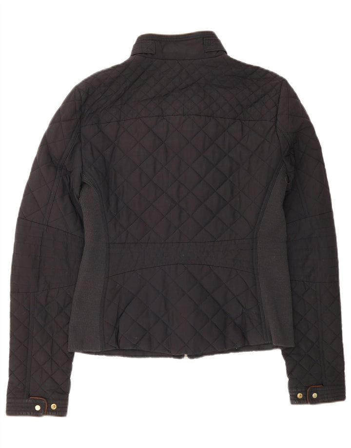Zara Damen Steppjacke UK 12 Medium Schwarz