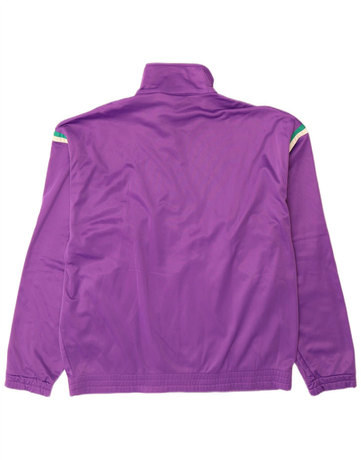 Fila Herren Grafik-Trainingsanzug-Top-Jacke IT 56 2XL Lila Polyester