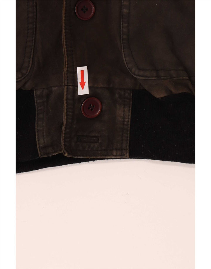 Vintage Herren Wildleder Bomberjacke UK 40 Large Khaki