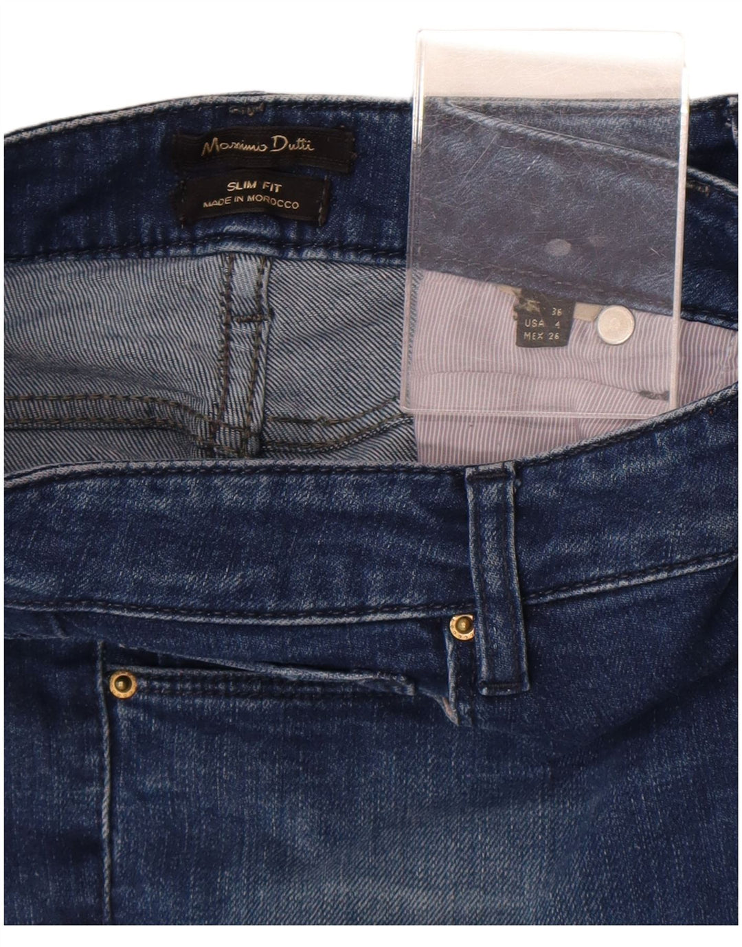 Massimo Dutti Damen Slim Jeans EU 36 XS W26 L30 Blau
