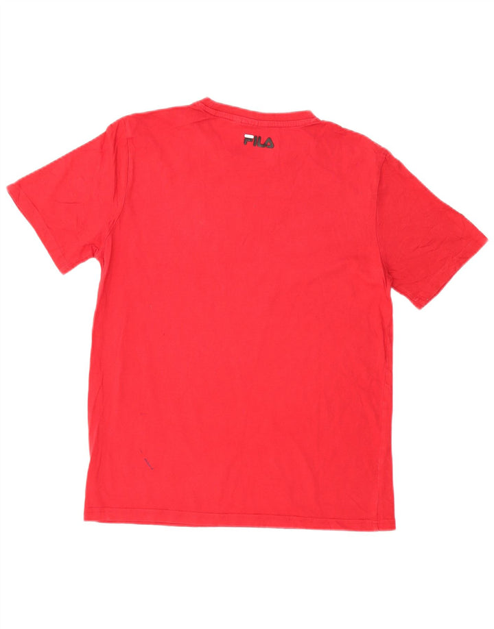 Fila Herren Grafik T-Shirt Top XS Rot